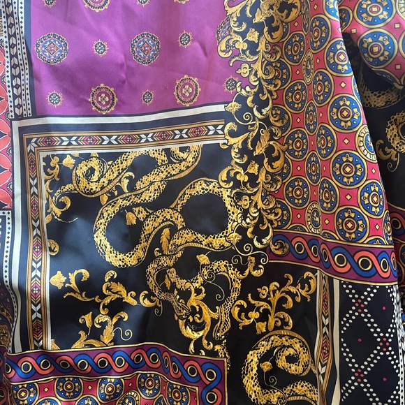 Urban Behaviour Scarf Print Bomber Jacket - Picture 7 of 12